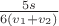 $\frac{5s}{6(v_1+v_2)}$