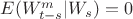 $E(W_{t-s}^m|W_s)=0$
