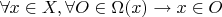 $\forall x \in X, \forall O \in \Omega(x) \to x \in O$