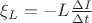 $\xi_{L} = -L\frac{\Delta I}{\Delta t}$