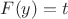 $F(y)=t$