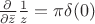 $\frac{\partial}{\partial\bar z}\frac1z=\pi\delta(0)$