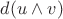 $d(u\wedge v)$