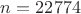 $n=22774$ $n=22774$