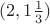 $(2,1{1\over 3})$