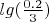 $lg(\frac {0.2} {3})$