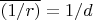 $\overline{(1/r)} = 1/d$