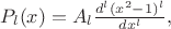 $P_l(x)=A_l\frac{d^l(x^2-1)^l}{dx^l},$