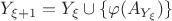$Y_{\xi +1}=Y_{\xi}\cup \{\varphi (A_{Y_\xi})\}$