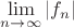 $\lim\limits_{n \to \infty} |f_n|$