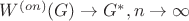 $W^{(on)}(G) \to G^*, n \to \infty$