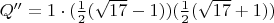$Q''=1\cdot(\frac{1}{2}(\sqrt{17}-1))(\frac{1}{2}(\sqrt{17}+1))$