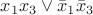 $x_1 x_3 \vee \bar x_1\bar x_3$