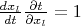 $\frac{dx_l}{dt}\frac{\partial t}{\partial x_l}=1$