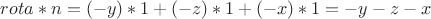 $$rot a*n=(-y)*1+(-z)*1+(-x)*1=-y-z-x $$