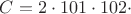 $C=2\cdot101\cdot102\cdot$