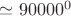 $\simeq 90000^0$