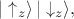$|\uparrow_z\rangle \,|\downarrow_z\rangle,$