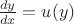 $\tfrac {dy}{dx}=u(y)$