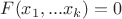 $F(x_1, ...x_k)=0$