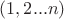 $(1,2...n) $