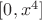 $[0,x^4]$