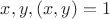 $x,y, (x,y)=1$