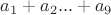 $a_1+a_2...+a_9$