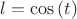 $ $$l = \cos \left( t \right)$$$
