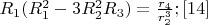 $R_1(R_1^2-3R_2^2R_3)=\frac{r_4}{r_2^3};\eqno[14]$