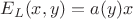 $E_L(x, y) = a(y) x$ $E_L(x, y) = a(y) x$