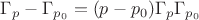 $\Gamma_{p}-\Gamma_{p_0}=(p-p_0)\Gamma_p\Gamma_{p_0}$ $\Gamma_{p}-\Gamma_{p_0}=(p-p_0)\Gamma_p\Gamma_{p_0}$