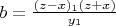 $b=\frac{(z-x)_1(z+x)}{y_1}$