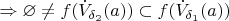 $\Rightarrow \varnothing\ne f(\dot{V}_{\delta_2}(a)) \subset f(\dot{V}_{\delta_1}(a))$