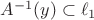 $A^{-1}(y)\subset\ell_1$ $A^{-1}(y)\subset\ell_1$
