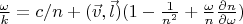 $\frac{\omega}{k}=c/n+(\vec v,\vec l)(1-\frac{1}{n^2}+\frac{\omega}{n} \frac{\partial n}{\partial \omega})$