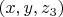 $ (x, y, z_3) $