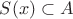 $S(x)\subset A$