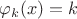 $\varphi_k(x)=k$