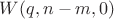 $W(q,n-m,0)$