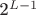 2^{L-1}