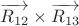 $\overrightarrow{R_{12}} \times  \overrightarrow{R_{13}}$