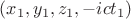$(x_1,y_1,z_1, -ict_1)$