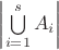 $\left|\bigcup\limits_{i=1}^{s}A_i\right|$