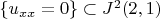 $\{u_{xx} = 0\} \subset J^2(2, 1)$
