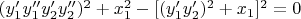 $ (y_1'y_1''y_2'y_2'')^2 + x_1^2 -[( y_1'y_2' )^2+ x_1]^2 = 0$