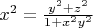 $x^2=\frac{y^2+z^2}{1+x^2 y^2}$