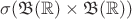 $\sigma( {\mathfrak B}(\mathbb R) \times {\mathfrak B}(\mathbb R) )$