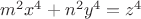 $m^2x^4+n^2y^4=z^4$ $m^2x^4+n^2y^4=z^4$