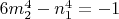 $6m_2^4 - n_1^4 = -1$